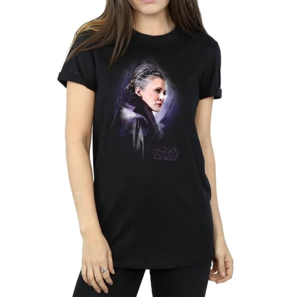 Star Wars Womens/Ladies The Last Jedi Leia Brushed Cotton Boyfriend T-Shirt