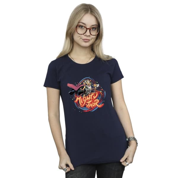 Marvel Womens/Ladies Thor Love And Thunder Mighty Thor Swirl Cotton T-Shirt
