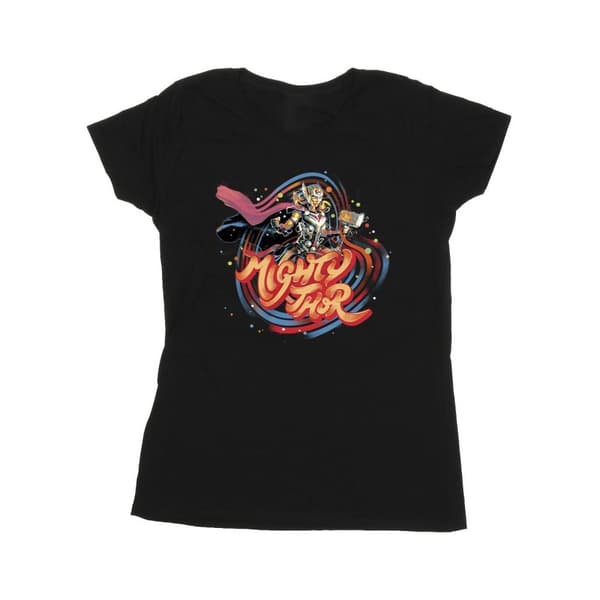 Marvel Womens/Ladies Thor Love And Thunder Mighty Thor Swirl Cotton T-Shirt