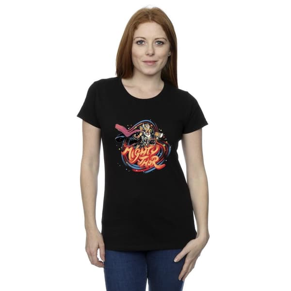Marvel Womens/Ladies Thor Love And Thunder Mighty Thor Swirl Cotton T-Shirt