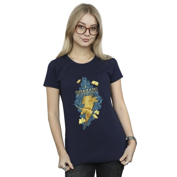 DC Comics Dam/Tjej Shazam Fury Of The Gods Golden Animal Bolt Bomulls-T-shirt