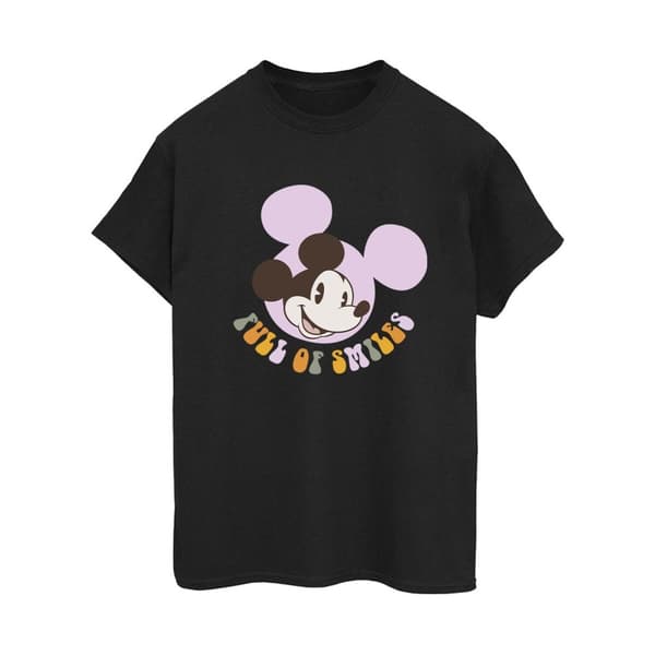 Disney Dam/Tjej Musse Pigg full av leenden bomull boyfriend t-shirt