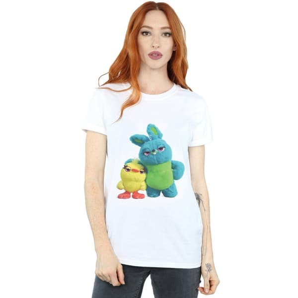 Disney Dam/Tjej Toy Story 4 Ducky And Bunny Boyfriend T-shirt i bomull