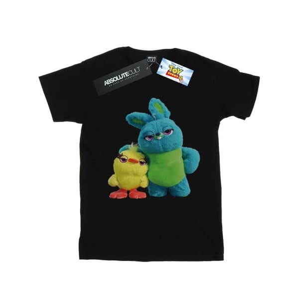 Disney Dam/Tjej Toy Story 4 Ducky And Bunny Boyfriend T-shirt i bomull Black 4XL