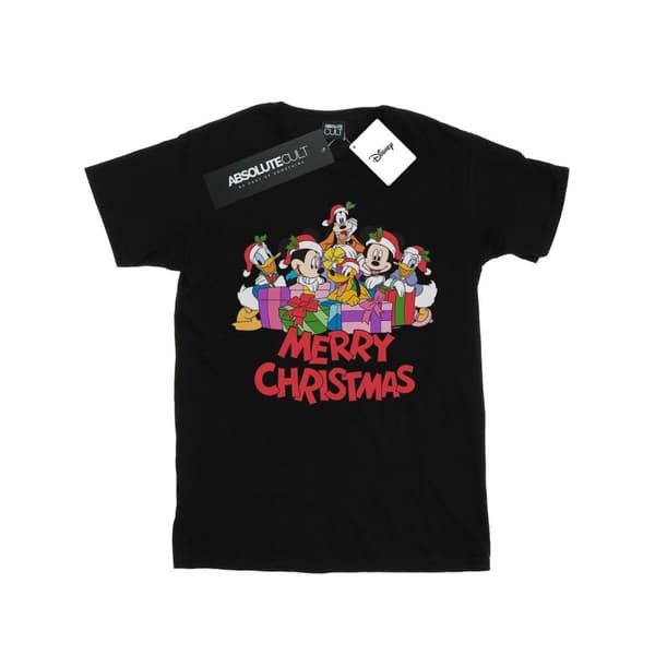 Disney Dam/Tjej - Musse Pigg och hans vänner - jul - Boyfriend-t-shirt i bomull
