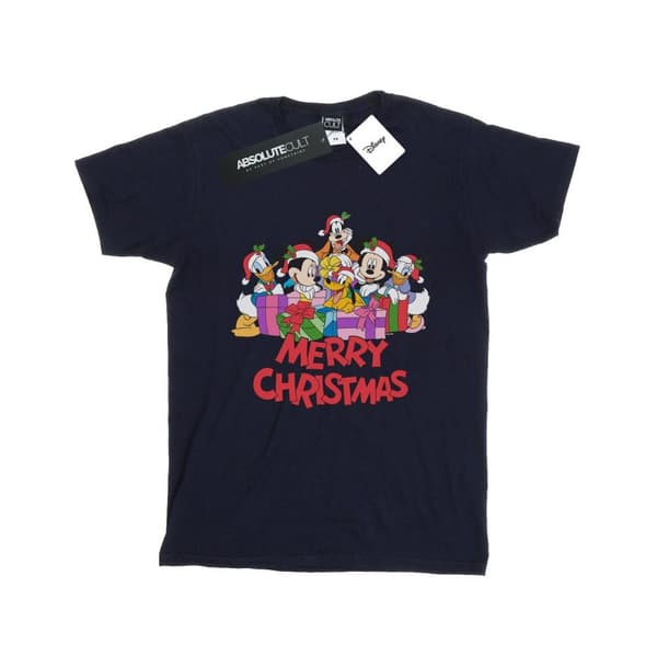 Disney Dam/Tjej - Musse Pigg och hans vänner - jul - Boyfriend-t-shirt i bomull