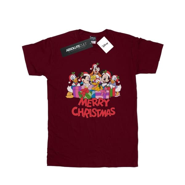 Disney Dam/Tjej - Musse Pigg och hans vänner - jul - Boyfriend-t-shirt i bomull