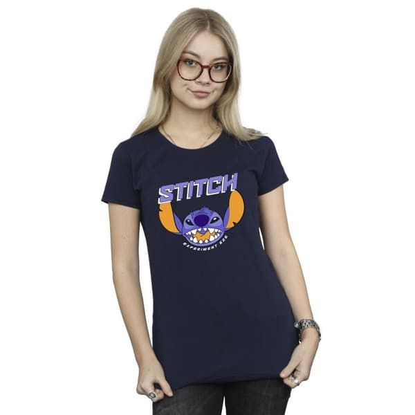 Disney Womens/Ladies Lilo And Stitch Purple Cotton T-Shirt