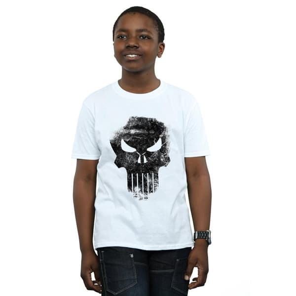 Marvel Pojkar - The Punisher - T-shirt med disträ dödskalle