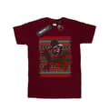 Miniatyrbilde 1 av 5: A Nightmare On Elm Street Womens/Ladies Christmas Fair Isle Cotton Boyfriend T-Shirt