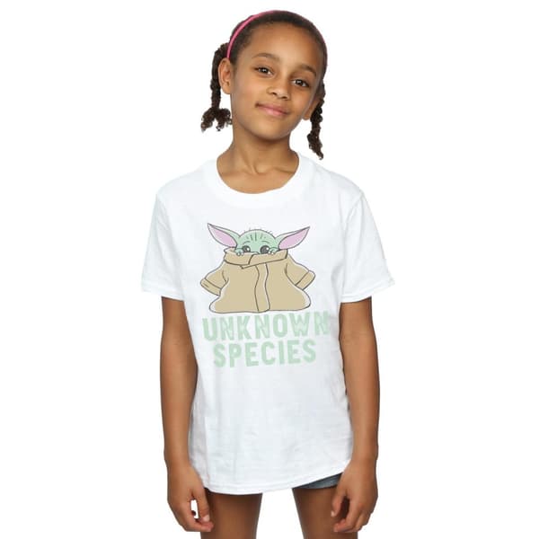 Star Wars Mandalorian Unknown Species T-shirt i bomull för flickor