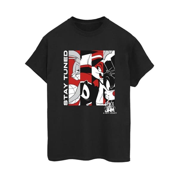 Space Jam: A New Legacy Dam/dam Stay Tuned Boyfriend T-shirt i bomull