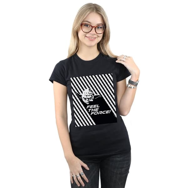 Star Wars Womens/Ladies Yoda Feel The Force Cotton T-Shirt
