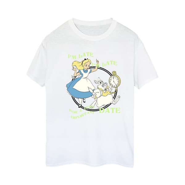 Disney Dam/Tjej Alice i underlandet I´m Late Boyfriend T-shirt i bomull