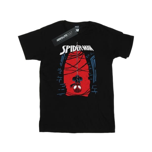 Marvel Womens/Ladies Spider-Man Hanging Sketch Cotton Boyfriend T-Shirt