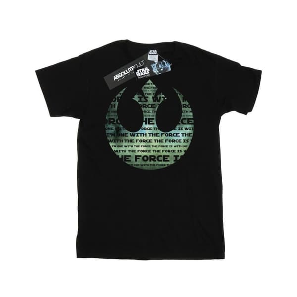 Star Wars Mens Rogue One I´m One With The Force Alliance Emblem Green T-Shirt