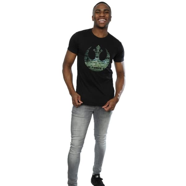 Star Wars Mens Rogue One I´m One With The Force Alliance Emblem Green T-Shirt