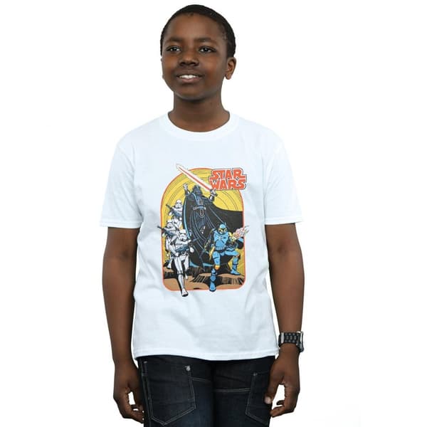 Star Wars Boys Vintage Comic Scene T-Shirt