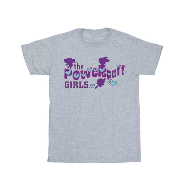The Powerpuff Girls Girls T-shirt i bomull med lila logotyp