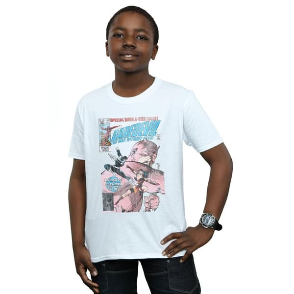 Marvel Boys Daredevil Distressed Bullseye Vs Elektra Cover T-Shirt