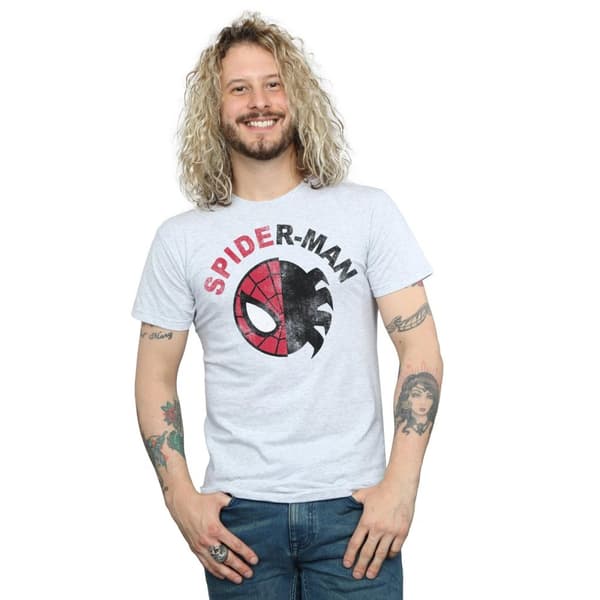 Marvel Mens Spider-Man Classic Split T-shirt