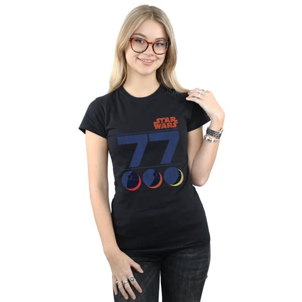 Star Wars Womens/Ladies Retro 77 Death Star Cotton T-Shirt