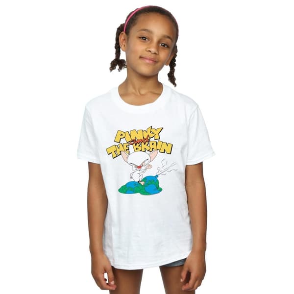 Animaniacs Girls The Brain World Domination Cotton T-Shirt