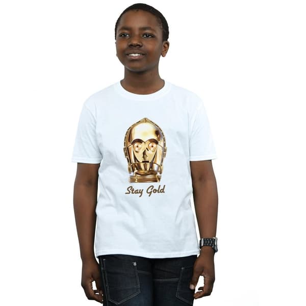 Star Wars Boys The Rise Of Skywalker C-3PO Stay Gold T-Shirt