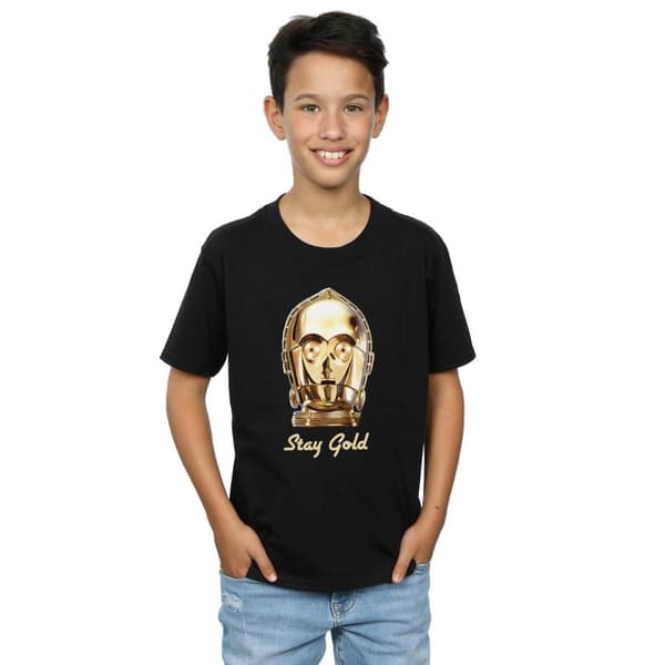 Star Wars Boys The Rise Of Skywalker C-3PO Stay Gold T-Shirt