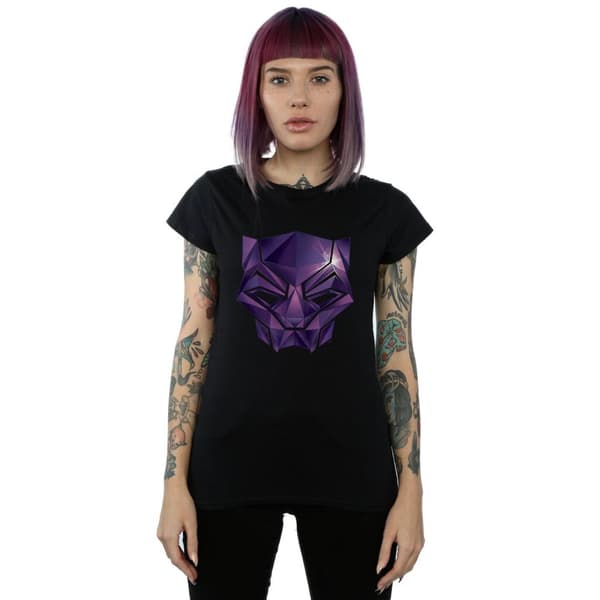 Marvel Dam/Tjej Avengers Infinity War Black Panther Geometric T-shirt i bomull