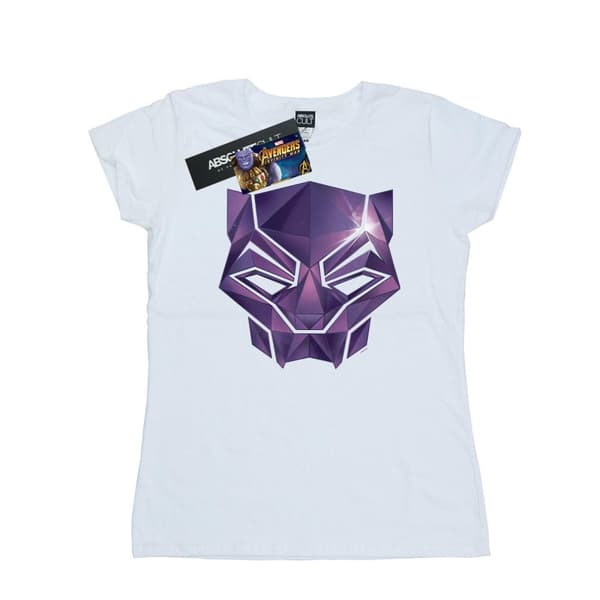 Marvel Dam/Tjej Avengers Infinity War Black Panther Geometric T-shirt i bomull White XXL