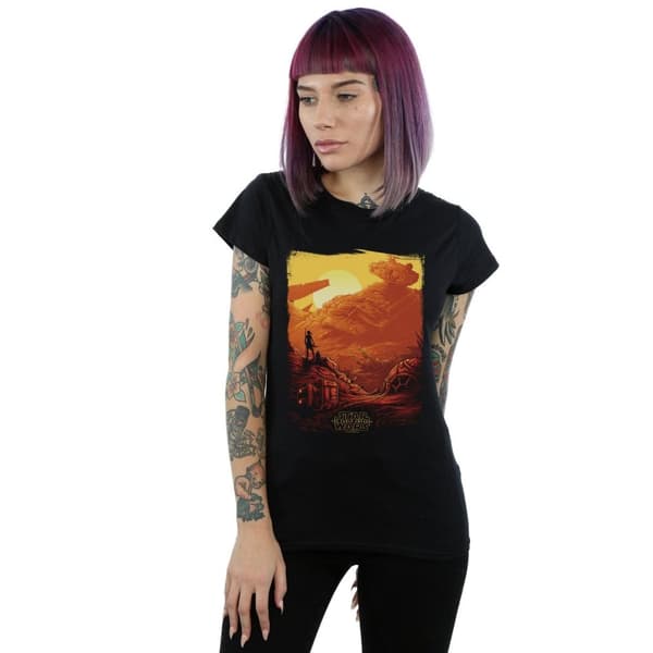Star Wars: The Force Awakens Dam/Tjej Rey Art Poster T-shirt i bomull