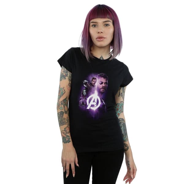 Marvel Womens/Ladies Avengers Infinity War Thor Guardians Team Up Cotton T-Shirt