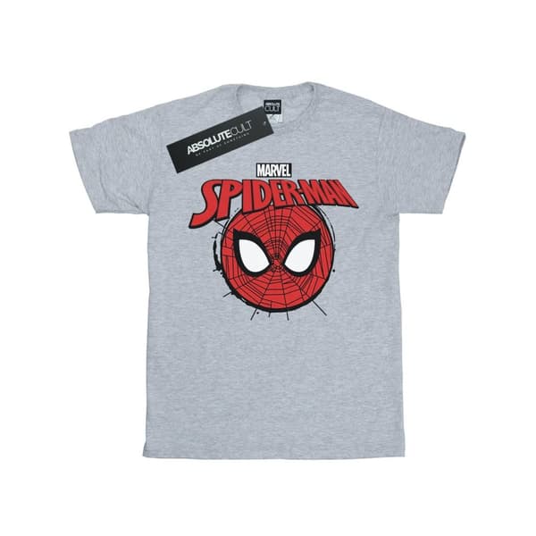 Marvel Dam/Tjej Spider-Man Logo Head Boyfriend T-shirt i bomull