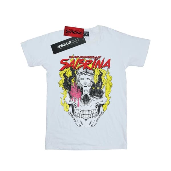 The Chilling Adventures Of Sabrina Dam/kvinn Icon Skull Boyfriend T-shirt i bomull