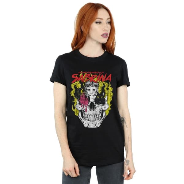 The Chilling Adventures Of Sabrina Womens/Ladies Icon Skull Cotton Boyfriend T-Shirt