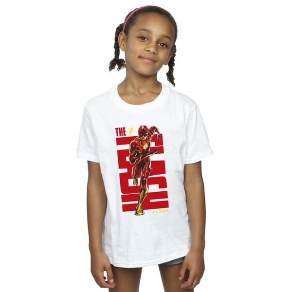 DC Comics The Flash Dash bomulls-T-shirt för flickor