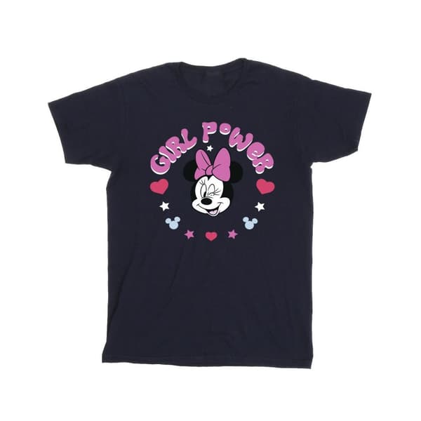 Disney Boys Minnie Mouse Girl Power T-Shirt Navy Blue 7-8 Years