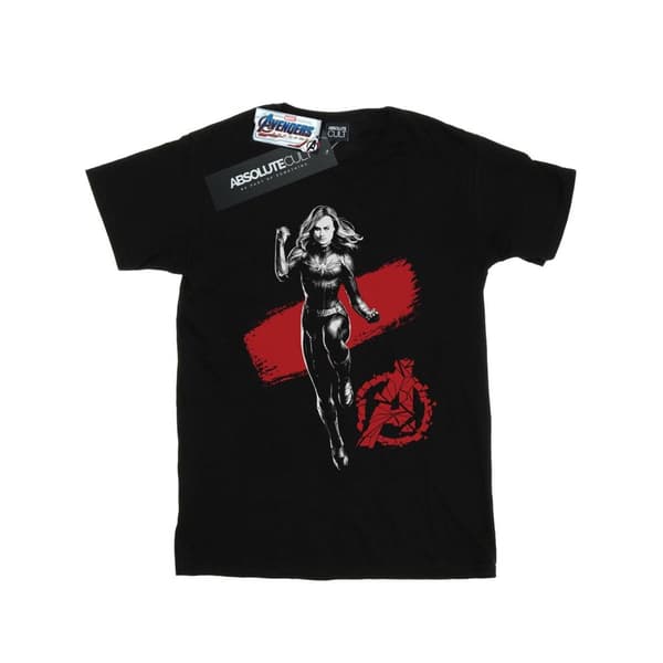 Marvel Mens Avengers Endgame Mono Captain Marvel T-Shirt