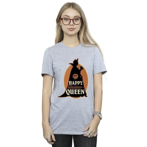 Disney Womens/Ladies Villains Hallow Queen Cotton Boyfriend T-Shirt