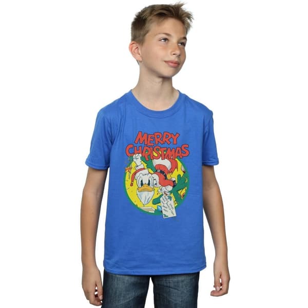 Disney Boys Donald Duck Merry Christmas T-Shirt