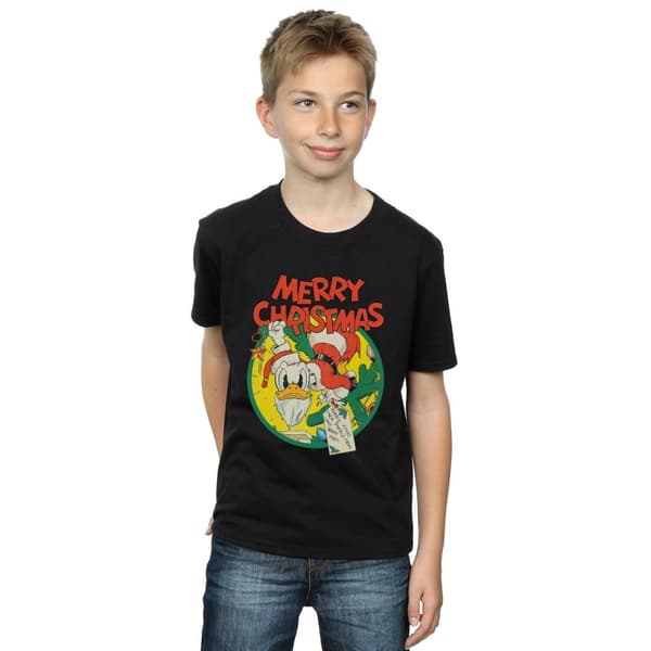 Disney Boys Donald Duck Merry Christmas T-Shirt