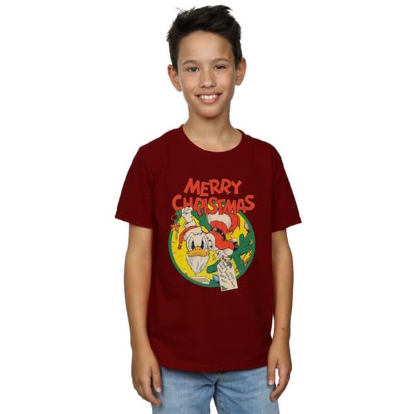 Disney Boys Donald Duck Merry Christmas T-Shirt