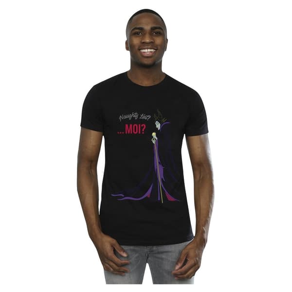 Disney Mens Maleficent Christmas Naughty List T-Shirt