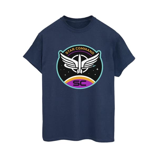 Disney Dam/Lady Lightyear Star Command Circle Boyfriend T-shirt i bomull