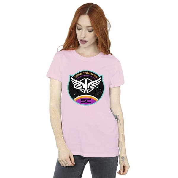 Disney Womens/Ladies Lightyear Star Command Circle Cotton Boyfriend T-Shirt