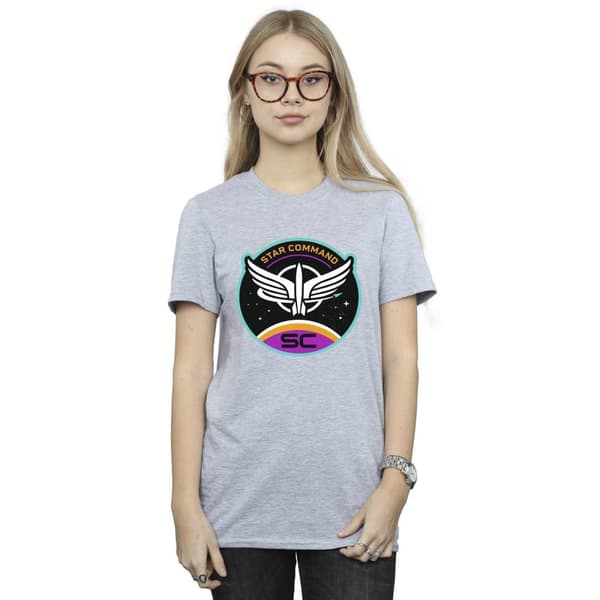 Disney Womens/Ladies Lightyear Star Command Circle Cotton Boyfriend T-Shirt