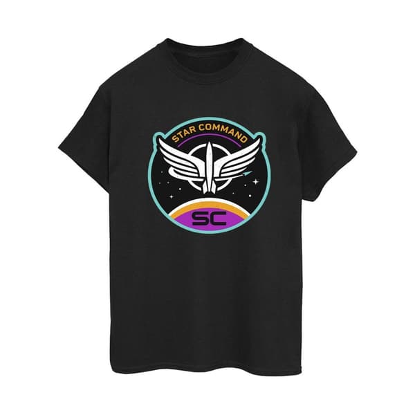 Disney Womens/Ladies Lightyear Star Command Circle Cotton Boyfriend T-Shirt