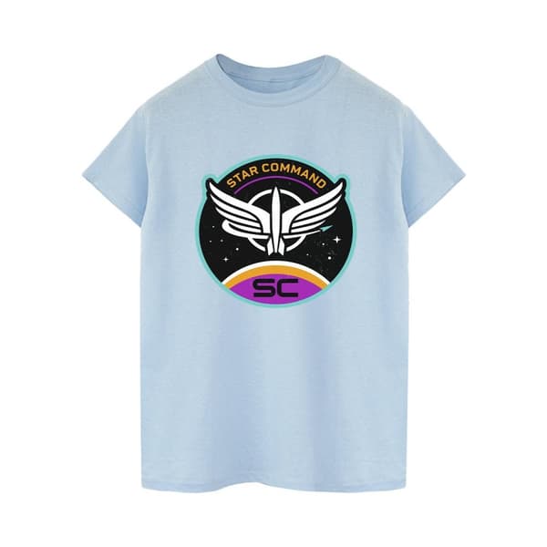 Disney Womens/Ladies Lightyear Star Command Circle Cotton Boyfriend T-Shirt