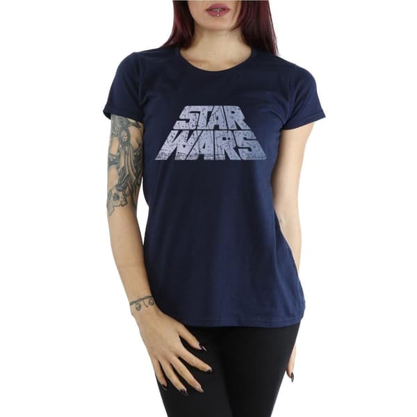 Star Wars Womens/Ladies Silver Logo Cotton T-Shirt